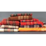 8 assorted blankets/ travelling rugs in various colours including a Heather-Brae mohair blanket, a