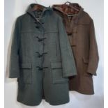 Two mens' vintage heavy duffle coats; 'The Original English Duffle Coat' by Gloverall size 40 in