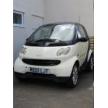 Executors sale - Smart Car model 500, white, manual, no MOT or tax, standing approx 18 months,
