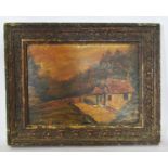 Four Oil Paintings on Board of Country Scenes (English School) - C.S. Bright (1910), signed and
