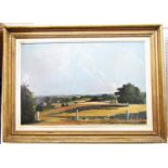 Ernest Hammond Sears - 'From Minstead to the Isle of Wight', oil on board, signed, lower right,