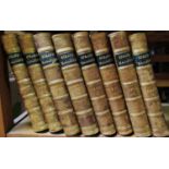 The Strand Magazine. leather bound, eight volumes, 1891, 92, 93 and 94