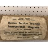 A Set of Nine Home Office Civil Defence Department Rescue Section Training Instructional Diagrams,