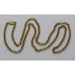 9ct belcher link chain necklace, 12.2g