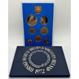 Five proof sets of coinage, Royal Mint in original packaging 1972-1976