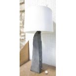 A “Granite” table lamp and lamp shade, lamp base 58cm high.