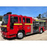 Volvo Fire Engine. First registered April 1999, 5480 cc, two axle rigid body, red. Registration