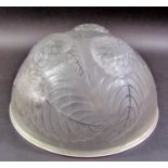 A Lalique “Dahlia” frosted glass circular light shade, with moulded R Lalique signature 30 cm diam.