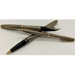 Sheaffer Imperial 683 Diamond gold plate fountain, rollerball and pencil set, boxed