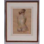 Mary Remington (1910-2003) - Female Nude, Facing Away (1953), pastel on paper, signed and dated in