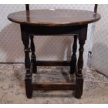 Small hardwood side table height 53cm