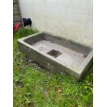 A natural stone rectangular trough, approx 91cm x 54cm x 19cm deep, to be viewed and collected