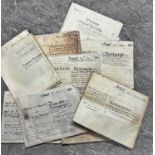 A collection of ten 19th century parchment deeds mainly referring to mortgages dating between 1822