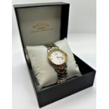 A Rotary gent's wristwatch with stainless steel and gold plated casework and enamelled dial, with