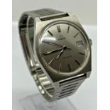 Omega Geneva stainless steel gent's wristwatch with Tissot strap, currently running