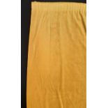 1 pair vintage curtains in mustard gold velvet by Draperite, lined with pencil pleat heading. Length
