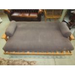 A Futon Co Vienna solid oak framed double sofa bed, with slatted framework, 207cm wide