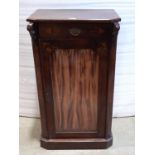 A Victorian walnut and marquetry inlaid music cabinet