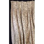One pair of very large curtains- fabric is probably Cervino Autumn by Voyage; curtains are lined