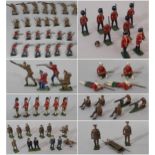 Collection of early 20th century hollow cast lead toy soldiers including figures by W Britain and