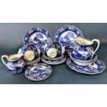 A collection Wedgwood Fallow Deer pattern comprising twelve piece tea service, tureen, trumpet