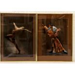 D. Russell (20th Century) - Two figurative pastel studies of dancers, both signed lower right, one