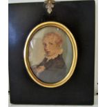 Group of Seven Miniature Paintings and Prints to Include: 18th Century Watercolour Portrait of a Boy