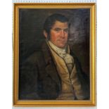 (19th Century, English School) Quarter Portrait of a Gentleman, oil on canvas, 66 x 51.5 cm, gilt