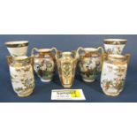 A collection of miscellaneous ceramics including Noritake vases, further oriental piece, Doulton