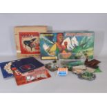 Vintage toys including a collection from Britains Floral Garden range (1960's), a boxed '