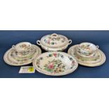 An extensive collection of Aynsley china dinner wares in the Pembroke pattern to include dinner