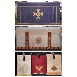 Two late 19th/ early 20th century English church altar cloths. the first has a front panel of