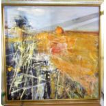 After Joan Eardley (1921-1963) - 'Summer Fields' (1961), large framed print on canvas, 116.5 x 117.5