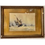 Frederick James Aldridge (1850-1933) - Ships at Sea, watercolour on paper, signed lower right, 24.