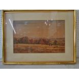 C. W. Radcliffe - Two 19th century watercolour landscapes: 'Downton Castle' and 'Hagley...' both