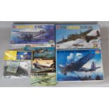 7 boxed model kits of WW2 aircraft, 1:72 scale including kits by Airfix, Academy, Revell, Matchbox