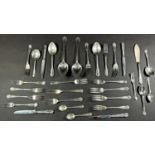 A large quantity of J T Epworth & Sons stainless steel cutlery, including main knives and forks,