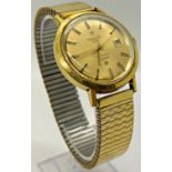 Tissot Seastar Automatic gents wristwatch gold plated case and strap, 1970s running with original