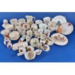 A collection of Crested ware principally Goss to include a coronation dish from 1911, a Winchester