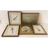 Six Framed Works to Include: Donald C. Bayley - 'Woodland Study', oil on board, signed below with