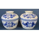 A quantity of 19th century and later blue and white transfer printed ware, two 19th century meat