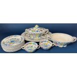 A collection of Masons Regency tableware comprising dinner plates, side plates, tea plates, two