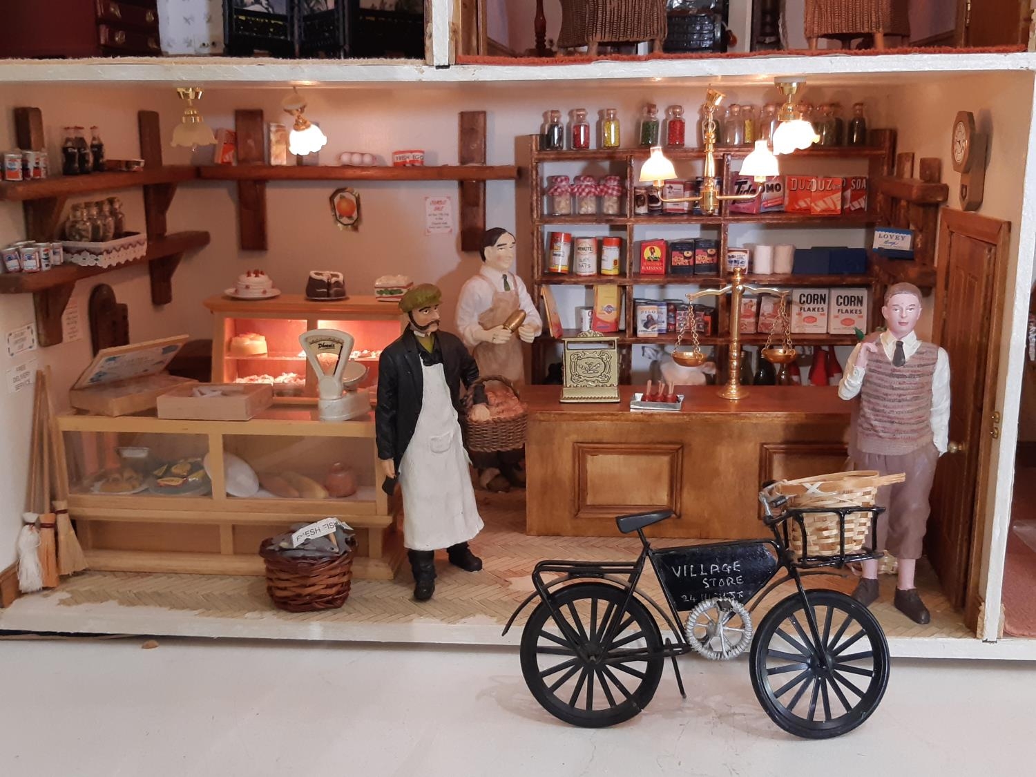 'The Village Store'- an impressive and finely detailed dolls house shop in early to mid 20th century - Image 4 of 16