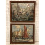 After William Lee Hankey (1869-1952) - Two framed prints: 'Mussel Boats, Honfleur' and 'A Breton