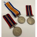 Two 1939-45 war medals and a defence medal