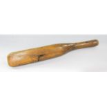 A 19th century elm well worn and repaired Priest or fish cosh, 54cm long.