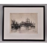 Herbert Menzies Marshall (1841-1913) - 'Pool of London' (1885), etching, signed, dated and inscribed