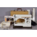 Vintage Viking Husqvana electric sewing machine 600 series model 6430 with instructions and hard