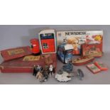 Collection of vintage toys including 1980's Star Wars figures and vehicles by Kenner (Luke