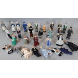 A collection of 30 dolls house period character figures including ladies, gentlemen, staff, a